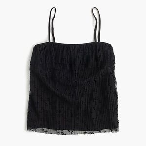 J. Crew Black Fluttery Lacy Cami XS (runs large)